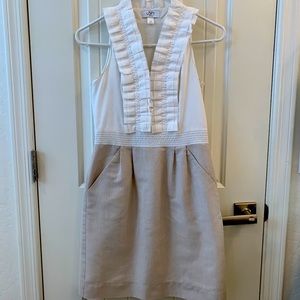 Ruffle-top work dress